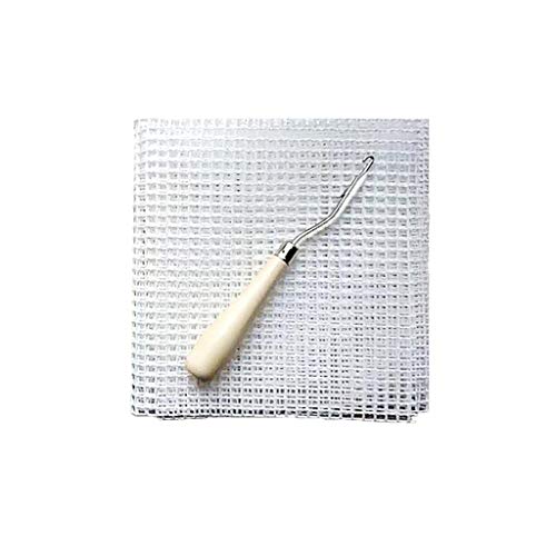 Chenpaif Free Pattern Teppich Hooking Mesh Leinwand - Holz Bent Latch Haken DIY Kit Tool für Tapisserie Herstellung, Stickerei, Handwerk und Dekor von chenpaif
