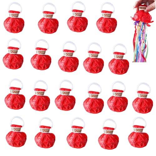 Luftschlangen Bombe 20 Stück Hand Werfen Streamer Party Konfetti Luftschlangen Kanone Neujahr Handwerfende Bänder für Geburtstag Hochzeiten Weihnachten Karneval Abschlussfeier (HS) von chenxichuzhao