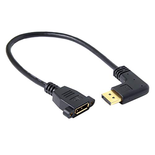 chenyang DisplayPort - Stecker auf Buchse, 90 Grad Verlängerungskabel (rechtwinklig) 20cm von chenyang
