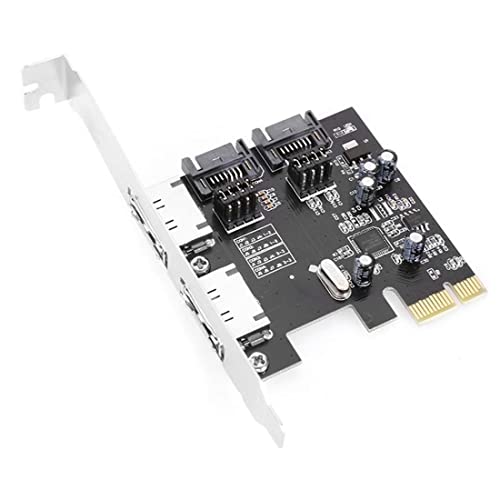 ChenYang PCI-E zu 4 Ports SATA 3.0 eSATA PCIe SATA3 6 Gbit/s PCI-E Adapter Erweiterungskarte für Laptop, Desktop, Tablet, Smartphone, Drucker, Router, Monitor (FBA-SA-208, SA-208-CY, 652065527710) von chenyang