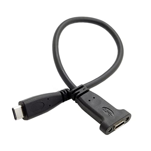 chenyang USB C Verlängerungskabel USB 3.1 Gen2 10Gbit/s Stecker auf Buchse Schnelllade Datenübertragungs Verlängerungskabel mit Loch für die Panelmontage 0,2m chenyang USB C Verlängerungskabel USB 3.1 Gen2 10Gbit/s Stecker auf Buchse Schnelllade Datenübertragungs Verlängerungskabel mit Loch für die Panelmontage 0,2m von chenyang