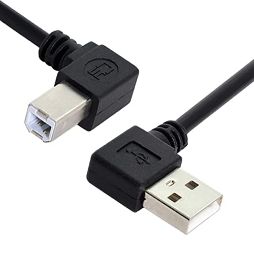 CY USB-Kabel, USB 2.0, A-Stecker auf B-Stecker, 90 Grad links gewinkelt, für Drucker, Scanner, Festplatte, 50 cm von chenyang