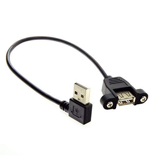 CY links gewinkelt 90 Grad USB 2.0 A Stecker an Buchse Verlängerungskabel mit Panel Mount Loch von chenyang