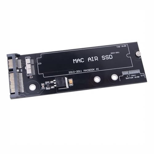 Cablecc Koverter / Adapter, PCBA 12 + 6 Pin SSD HDD auf SATA 22-Pin Festplatten-Kassettenlaufwerk, für Apple 2010 2011 MacBook Air A1369 A1370 SSD von cablecc