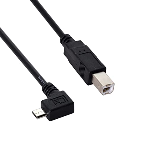 ChenYang Micro-USB On-the-go zu Standard Typ-B Kabel, 90 Grad links gewinkelt, für Drucker Scanner Festplatte, 60 cm von chenyang
