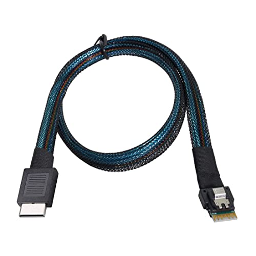 chenyang CY SFF-8611 auf SFF-8654 Kabel, OcuLink PCIe PCI-Express SFF-8611 4i auf SFF-8654 Slimline SSD Datenaktivkabel 50 cm von chenyang