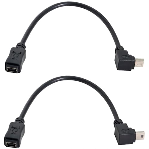 chenyang 2 PACK Mini USB Verlängerungskabel, USB 2.0 Mini USB 5 polig Stecker auf Buchse 90 Grad abgewinkelt Strom/Lade/Datenübertragungs Verlängerungskabel Adapter 0.2M für Dashcam/GPS/Mikrofon chenyang 2 PACK Mini USB Verlängerungskabel, USB 2.0 Mini USB 5 polig Stecker auf Buchse 90 Grad abgewinkelt Strom/Lade/Datenübertragungs Verlängerungskabel Adapter 0.2M für Dashcam/GPS/Mikrofon von chenyang