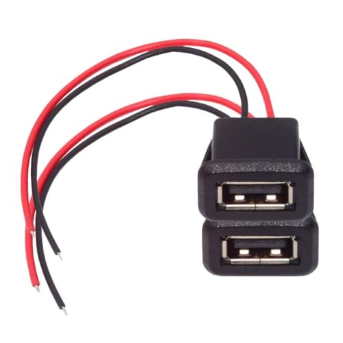 chenyang 2 Pack 2Pin offenes Kabel zu USB 2.0 Buchse DC 5V 3A Unterputz Ladebuchse Konvertierungskabeladapter chenyang 2 Pack 2Pin offenes Kabel zu USB 2.0 Buchse DC 5V 3A Unterputz Ladebuchse Konvertierungskabeladapter von chenyang