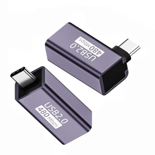 chenyang 2 Pack Druckeranschluss USB C Stecker auf USB 2.0 Typ B Drucker Buchse 90 Grad abgewinkelter Anschlussadapter für Drucker Disk Scanner von chenyang