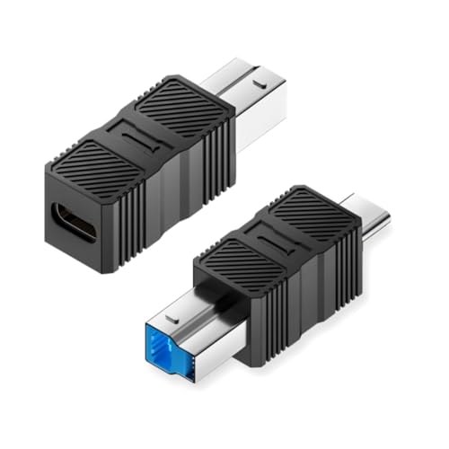 chenyang 2 Pack USB C Stecker/Buchse auf USB 3.0 Typ B Stecker Adapter für Drucker, Festplatte, Scanner von chenyang