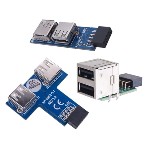 chenyang 3 Pack Motherboard 9Pin/10Pin Frontpanel Header 1 auf 2 USB 2.0 Typ A Buchse Flachtyp Konverteradapter chenyang 3 Pack Motherboard 9Pin/10Pin Frontpanel Header 1 auf 2 USB 2.0 Typ A Buchse Flachtyp Konverteradapter von chenyang