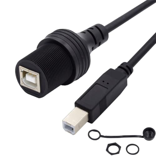 chenyang CY Drucker Scanner Wasserdichtes Kabel,USB 2.0 Typ B Stecker auf Buchse Verlängerungsdaten Power Wasserdichtes Staubdichtes Kabel für Auto Panel Mount Design von chenyang