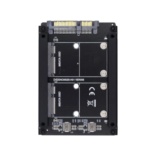 chenyang CY MSATA auf SATA Adapter,Dual MSATA Mini-SATA SSD Karte JOBD Raid0 Span Bridge auf 2,5inch SATA Combo HDD Disk Drive Gehäuse von chenyang