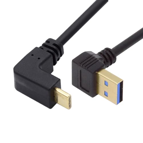 chenyang CY USB 3.1 Typ C USB-C (umkehrbar) auf 90 Grad nach oben gewinkelten A-Stecker (Datenkabel für Tablets und Handys, 100 cm, Typ 08) von chenyang
