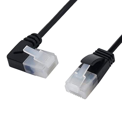 chenyang Cat6 RJ45 Ultra Slim Ethernet 90 Grad rechtwinkliges Verlängerungskabel für Laptop Router TV Box 3.0M von chenyang