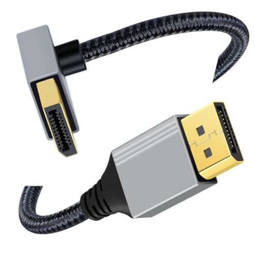 chenyang DisplayPort 1.2 Kabel, DisplayPort auf DisplayPort 90 Grad nach oben abgewinkelt 4K@60Hz 2K@144Hz High Speed vergoldetes geflochtenes Kabel 2.0M chenyang DisplayPort 1.2 Kabel, DisplayPort auf DisplayPort 90 Grad nach oben abgewinkelt 4K@60Hz 2K@144Hz High Speed vergoldetes geflochtenes Kabel 2.0M von chenyang