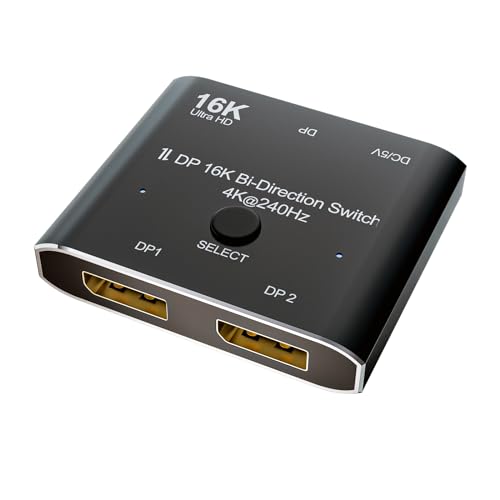 chenyang DisplayPort 16K Switch Splitter HUB 2 in 1 Out unterstützt bidirektionale Anzeige HDCP SST 16K@60Hz 4K@240Hz Konverter von chenyang