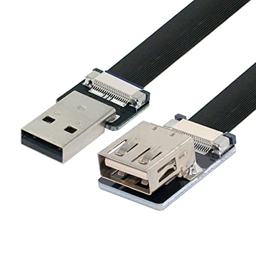 chenyang Flat Slim FPC USB 2.0 Type-A Stecker zu Buchse Verlängerungsdatenkabel für FPV & Disk & Scanner & Drucker 100CM von chenyang