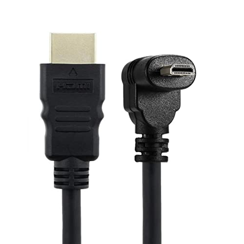 chenyang HDMI auf Micro HDMI 90 Grad nach oben abgewinkeltes HDTV Kabel für Handy Tablet Kamera 0.5M von chenyang