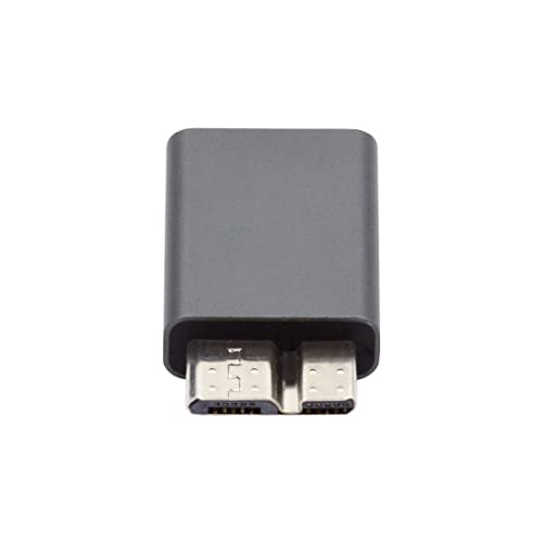 chenyang Micro-B-auf-USB-Adapter, Micro-B-Stecker auf USB-C-Buchse, 10 Gbit/s Datenübertragung, 5 V, 1,5 A, Schnelllade-Konverteradapter aus Aluminiumlegierung für Festplatte/Telefon chenyang Micro-B-auf-USB-Adapter, Micro-B-Stecker auf USB-C-Buchse, 10 Gbit/s Datenübertragung, 5 V, 1,5 A, Schnelllade-Konverteradapter aus Aluminiumlegierung für Festplatte/Telefon von chenyang