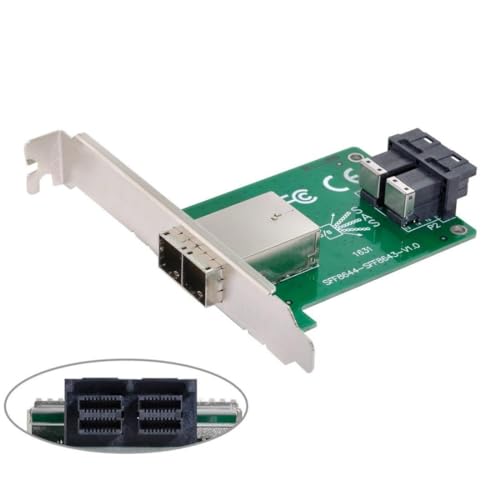 Chenyang Mini SAS 2 SFF-8644 zu 2 SFF-8643 HD Data Server Converter Adapter mit Klammer von chenyang