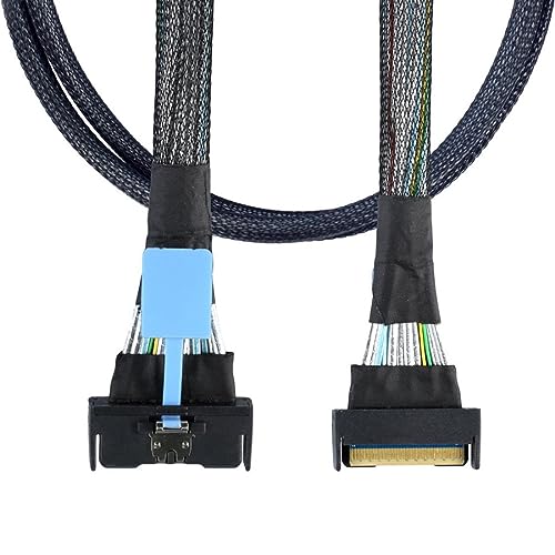 chenyang PCI-E 5.0 Mini Cool Edge IO MCIO STR SFF-8654 PCI-E Slimline SAS 8i 74Pin to SFF-8654 SAS 4.0 74Pin SFF-8654 Extender Cable 50cm von chenyang