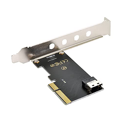 chenyang PCIe 4.0 X4 auf Slimline SAS SFF-8654 Adapter mit 120mm Halterung für U.2 SFF-8639 NVME PCIe SSD von chenyang