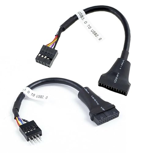 chenyang USB 2.0 9Pin auf USB 3.0 20Pin Gehäuse Header Kabel umkehrbar für Motherboard 2Pcs/Set von chenyang