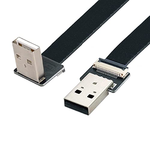 chenyang USB 2.0 Flachkabel USB 2.0 Stecker zu Stecker 90 Grad nach unten abgewinkelt Ribbon Flex Datenübertragung Lade Verlängerungskabel Adapter 2.0M von chenyang