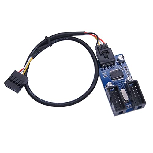 chenyang USB 2.0 Frontpanel Header 9/10Pin 1 auf 2 HUB 9/10Pin Mainboard Header Verlängerungsadapter Splitterkabel chenyang USB 2.0 Frontpanel Header 9/10Pin 1 auf 2 HUB 9/10Pin Mainboard Header Verlängerungsadapter Splitterkabel von chenyang
