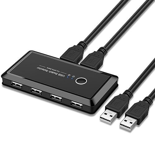 chenyang USB 2.0 KVM Sharing Switch Selector 2 Computer teilen 4 USB Geräte für Tastatur Maus Scanner Drucker von chenyang