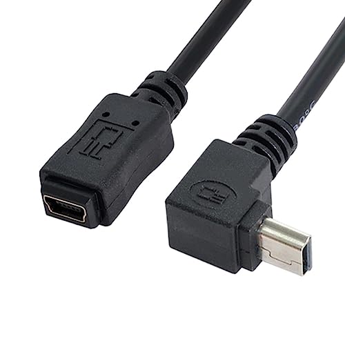 chenyang Mini USB Verlängerungskabel, USB 2.0 Mini USB 5 polig Stecker auf Buchse 90 Grad nach oben abgewinkelt Strom/Lade/Datenübertragungs Verlängerungskabel Adapter 0.2M für Dashcam/GPS/Mikrofon von chenyang