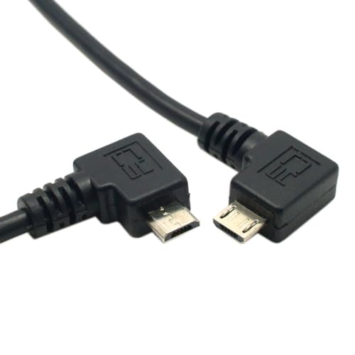 chenyang 2 PACK USB auf Micro USB Kabel, USB 2.0 Stecker auf Micro USB 5 poliger Stecker 90 Grad abgewinkeltes Lade Datenübertragungs Verlängerungskabel 1.5M von chenyang