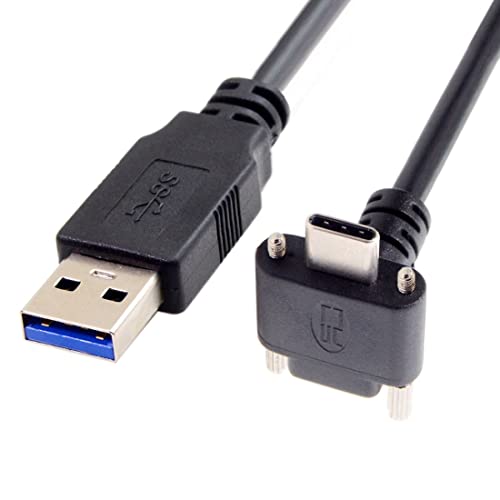 chenyang USB 3.0 auf USB C 90 Grad abgewinkeltes Datenkabel mit Panel-Befestigungsschraube für Industriekamera, 0,3 m chenyang USB 3.0 auf USB C 90 Grad abgewinkeltes Datenkabel mit Panel-Befestigungsschraube für Industriekamera, 0,3 m von chenyang