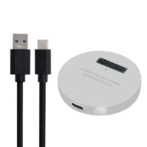 chenyang M.2 NVME SSD-Gehäuseleser, USB 3.1 Gen 2 10 Gbit/s Desktop M.2 SSD-Gehäuseadapter Aluminiumlegierung Silber chenyang M.2 NVME SSD-Gehäuseleser, USB 3.1 Gen 2 10 Gbit/s Desktop M.2 SSD-Gehäuseadapter Aluminiumlegierung Silber von chenyang