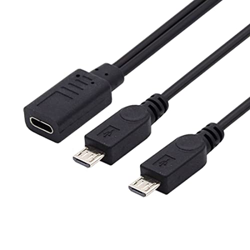 chenyang USB C Buchse 1 auf 2 Micro USB Stecker Splitter Verlängerung Ladekabel von chenyang