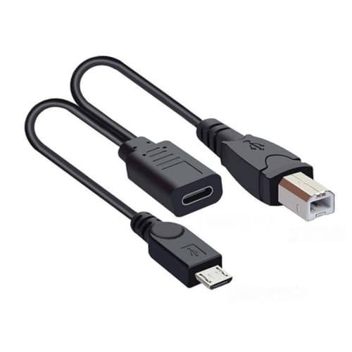 chenyang USB C Buchse auf USB 2.0 Type B ＆ Micro USB Stecker Splitter Verlängerung Ladekabel von chenyang