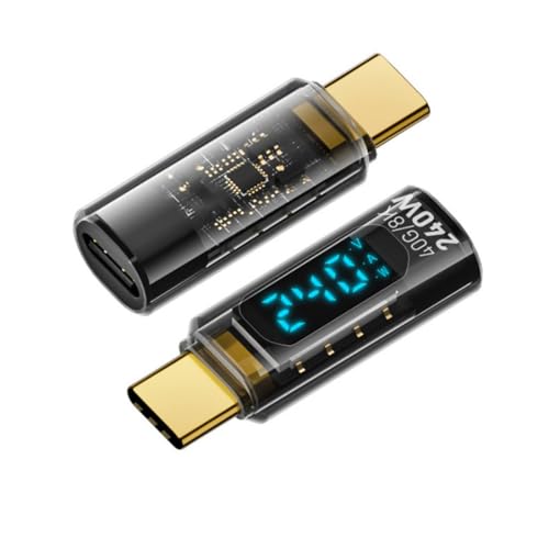 chenyang USB C Digitalanzeigeadapter, USB 4.0 Typ C Stecker auf Buchse 40Gbit/s 8K@60Hz Datenübertragung PD 240W Schnelllade Leistungsmesser Tester Konverteradapter chenyang USB C Digitalanzeigeadapter, USB 4.0 Typ C Stecker auf Buchse 40Gbit/s 8K@60Hz Datenübertragung PD 240W Schnelllade Leistungsmesser Tester Konverteradapter von chenyang