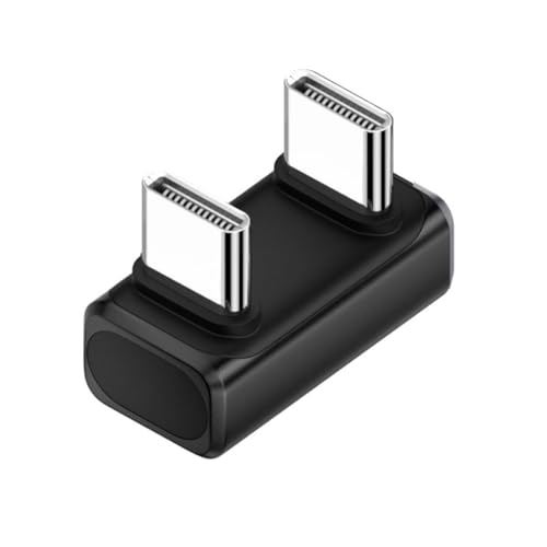 chenyang USB C Extender Adapter, USB 5.0 Typ C Stecker auf Stecker 180Grad Winkeladapter unterstützt 80Gbit/s Datenübertragung PD 240W Schnellladung 16K/8K/5K-Videoausgang von chenyang