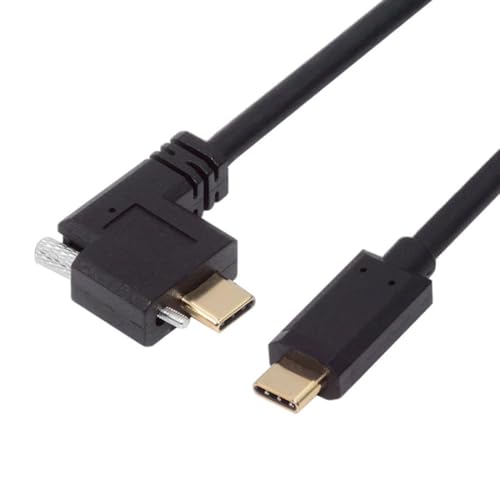 chenyang USB C auf C Kabel, USB C Stecker auf Stecker schnelles Laden Datenübertragung 90 Grad abgewinkeltes flaches Verlängerungskabel mit Schrauben chenyang USB C auf C Kabel, USB C Stecker auf Stecker schnelles Laden Datenübertragung 90 Grad abgewinkeltes flaches Verlängerungskabel mit Schrauben von chenyang