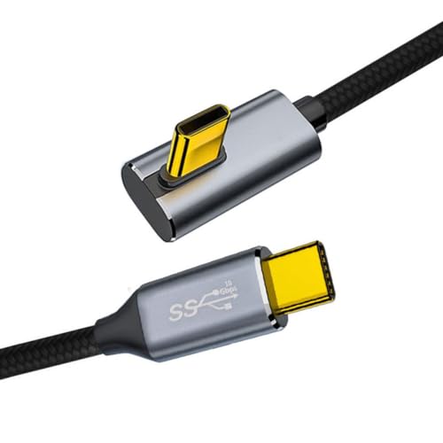 chenyang USB C auf C Kabel USB 3.1 Typ C 10Gbit/s 100W Datenverlängerungskabel 90 Grad Low Profilwinkel 0.5M von chenyang