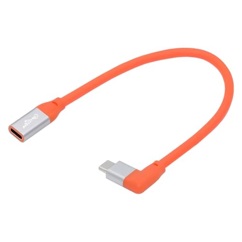 chenyang USB C auf C Verlängerungskabel,USB 3.2 Gen 2x2 90 Grad abgewinkeltes Kabel unterstützt 20Gbit/s Datenübertragung, PD 100W Schnellladung 8K@60Hz Videoausgang, 0,98 Fuß/0,3 m von chenyang