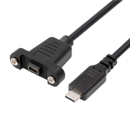 chenyang USB C auf Mini USB 2.0 5Pin Datenlade Verlängerungskabel mit Löchern für die Plattenmontage 30cm chenyang USB C auf Mini USB 2.0 5Pin Datenlade Verlängerungskabel mit Löchern für die Plattenmontage 30cm von chenyang