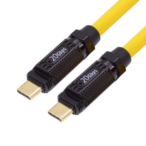 chenyang USB C auf USB C Kabel, USB C Stecker auf Stecker 20Gbps 8K@60Hz Datenübertragung PD 140W Schnellladekabel mit Ladeanzeige Licht 0.65FT/0.2M von chenyang