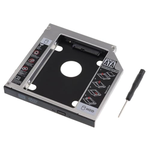 chenyang Universelles 9,5mm SATA zu SATA Zweit SSD HDD Festplatten Caddy Upgrade Erweiterungsadapterfachgehäuse für den optischen Laufwerkssteckplatz des Laptops von chenyang