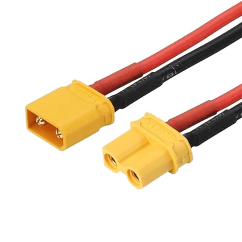 chenyang XT30 Kabel, XT30U 18AWG Stecker auf Buchse Verlängerungskabel für Drohne/RC-Modell/Batterie/Controller 1,64 FT/0,5 M von chenyang