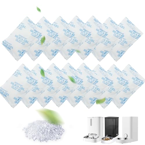 chenyell Trockenmittel für Futterautomaten für Katzen und Hunde, Desiccant für Tierfutter, Silica Gel Beutel (15 x 25g) von Chenyell