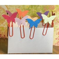 Büroklammern - Offene Flügel Schmetterling Feste Farben 12 von cherylscardsandgifts