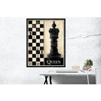 Schach Leinwand Wall Art Dame Queen Vintage Schach Leinwand Wall Art Dame Queen Vintage von chessvillage