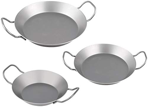 CHG Eisenpfannen Spar-Set, 3-TLG, Silber, 3-Einheiten, 20 cm, 24 cm, 28,5 cm, Set 299-62 von c|h|g